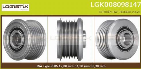 LGK LGK008098147 - Puleggia cinghia, Alternatore autozon.pro