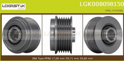 LGK LGK008098150 - Puleggia cinghia, Alternatore autozon.pro