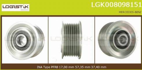 LGK LGK008098151 - Puleggia cinghia, Alternatore autozon.pro