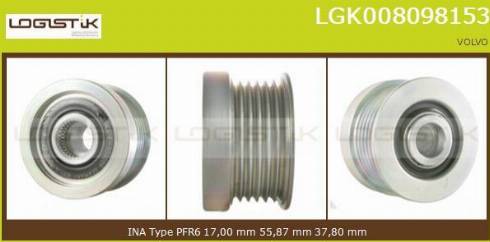 LGK LGK008098153 - Puleggia cinghia, Alternatore autozon.pro