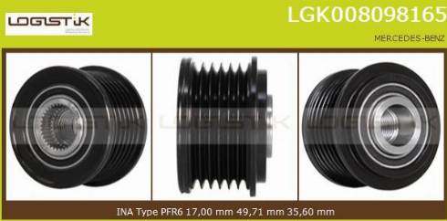 LGK LGK008098165 - Puleggia cinghia, Alternatore autozon.pro