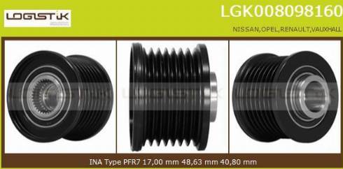 LGK LGK008098160 - Puleggia cinghia, Alternatore autozon.pro