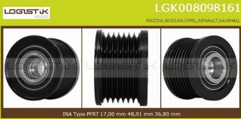 LGK LGK008098161 - Puleggia cinghia, Alternatore autozon.pro