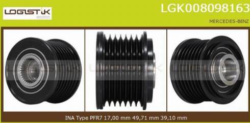 LGK LGK008098163 - Puleggia cinghia, Alternatore autozon.pro