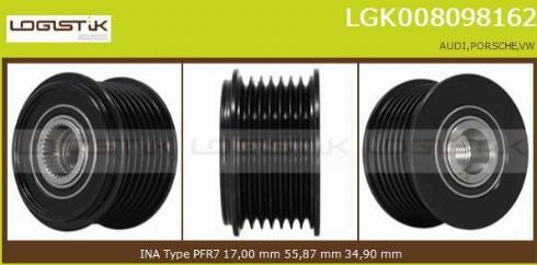 LGK LGK008098162 - Puleggia cinghia, Alternatore autozon.pro