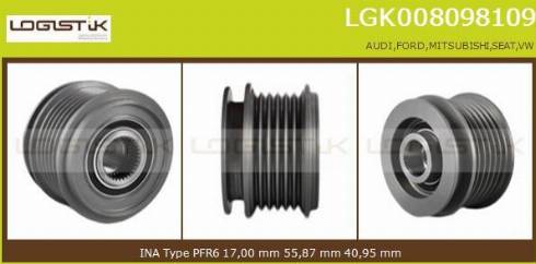 LGK LGK008098109 - Puleggia cinghia, Alternatore autozon.pro