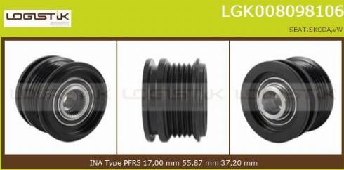 LGK LGK008098106 - Puleggia cinghia, Alternatore autozon.pro