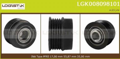 LGK LGK008098101 - Puleggia cinghia, Alternatore autozon.pro