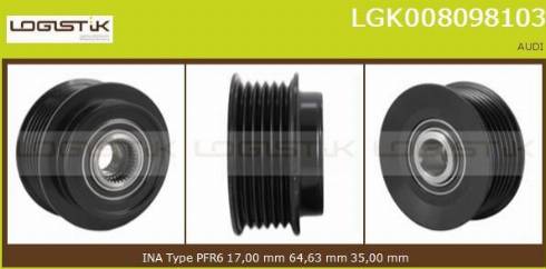 LGK LGK008098103 - Puleggia cinghia, Alternatore autozon.pro