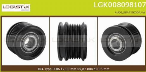 LGK LGK008098107 - Puleggia cinghia, Alternatore autozon.pro