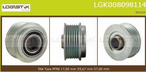 LGK LGK008098114 - Puleggia cinghia, Alternatore autozon.pro