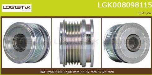 LGK LGK008098115 - Puleggia cinghia, Alternatore autozon.pro