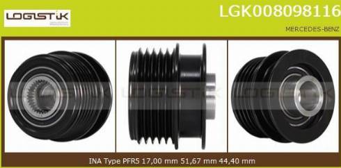 LGK LGK008098116 - Puleggia cinghia, Alternatore autozon.pro