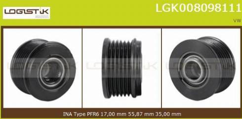 LGK LGK008098111 - Puleggia cinghia, Alternatore autozon.pro