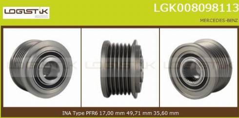 LGK LGK008098113 - Puleggia cinghia, Alternatore autozon.pro