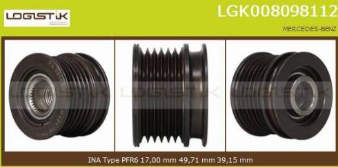 LGK LGK008098112 - Puleggia cinghia, Alternatore autozon.pro