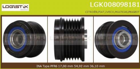 LGK LGK008098181 - Puleggia cinghia, Alternatore autozon.pro