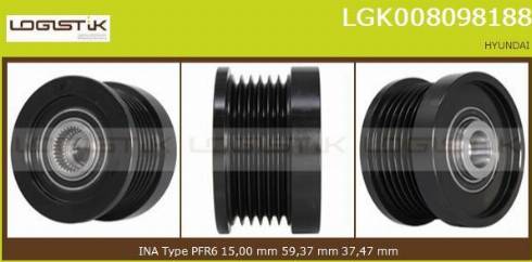 LGK LGK008098188 - Puleggia cinghia, Alternatore autozon.pro