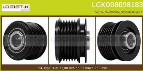 LGK LGK008098183 - Puleggia cinghia, Alternatore autozon.pro