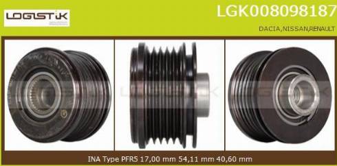 LGK LGK008098187 - Puleggia cinghia, Alternatore autozon.pro