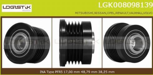 LGK LGK008098139 - Puleggia cinghia, Alternatore autozon.pro