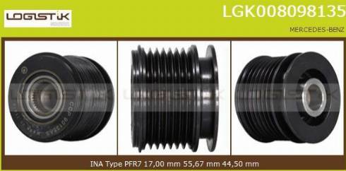 LGK LGK008098135 - Puleggia cinghia, Alternatore autozon.pro