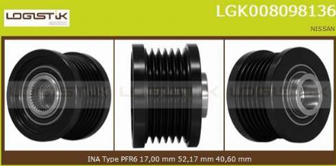 LGK LGK008098136 - Puleggia cinghia, Alternatore autozon.pro