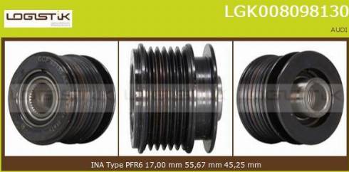 LGK LGK008098130 - Puleggia cinghia, Alternatore autozon.pro