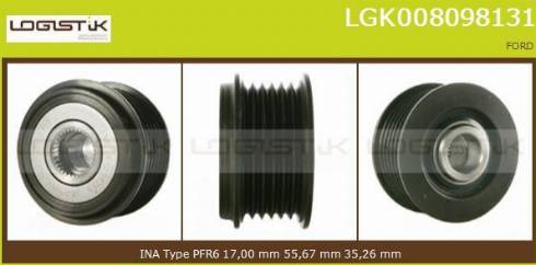 LGK LGK008098131 - Puleggia cinghia, Alternatore autozon.pro