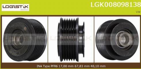 LGK LGK008098138 - Puleggia cinghia, Alternatore autozon.pro