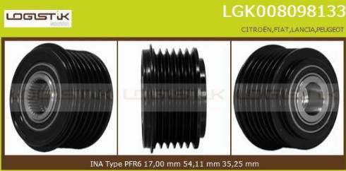 LGK LGK008098133 - Puleggia cinghia, Alternatore autozon.pro