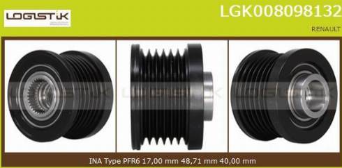 LGK LGK008098132 - Puleggia cinghia, Alternatore autozon.pro