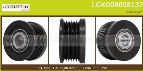 LGK LGK008098137 - Puleggia cinghia, Alternatore autozon.pro