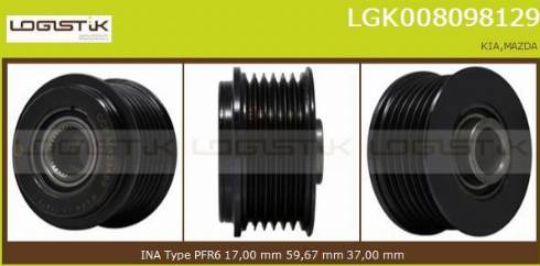 LGK LGK008098129 - Puleggia cinghia, Alternatore autozon.pro