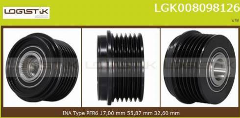 LGK LGK008098126 - Puleggia cinghia, Alternatore autozon.pro