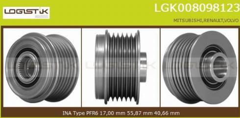 LGK LGK008098123 - Puleggia cinghia, Alternatore autozon.pro