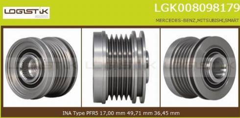 LGK LGK008098179 - Puleggia cinghia, Alternatore autozon.pro