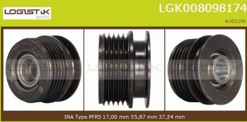 LGK LGK008098174 - Puleggia cinghia, Alternatore autozon.pro