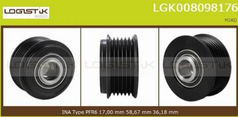 LGK LGK008098176 - Puleggia cinghia, Alternatore autozon.pro