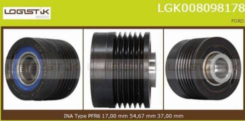 LGK LGK008098178 - Puleggia cinghia, Alternatore autozon.pro