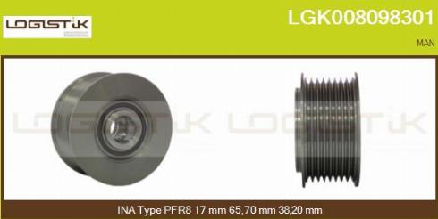 LGK LGK008098301 - Puleggia cinghia, Alternatore autozon.pro