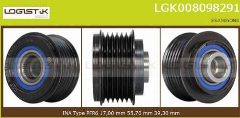 LGK LGK008098291 - Puleggia cinghia, Alternatore autozon.pro