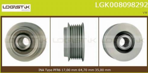 LGK LGK008098292 - Puleggia cinghia, Alternatore autozon.pro