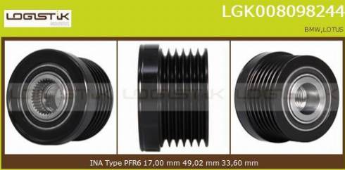 LGK LGK008098244 - Puleggia cinghia, Alternatore autozon.pro