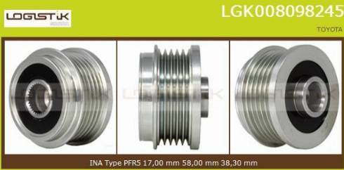 LGK LGK008098245 - Puleggia cinghia, Alternatore autozon.pro