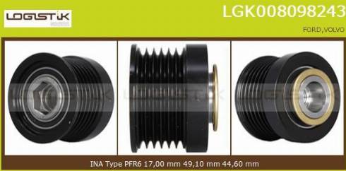 LGK LGK008098243 - Puleggia cinghia, Alternatore autozon.pro