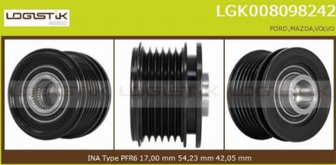 LGK LGK008098242 - Puleggia cinghia, Alternatore autozon.pro