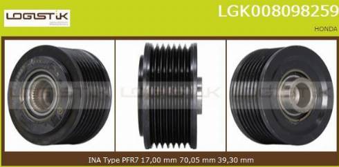 LGK LGK008098259 - Puleggia cinghia, Alternatore autozon.pro