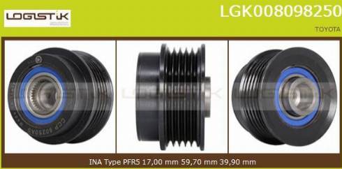 LGK LGK008098250 - Puleggia cinghia, Alternatore autozon.pro