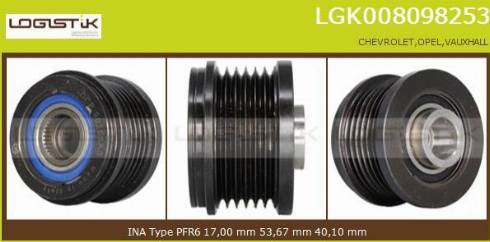 LGK LGK008098253 - Puleggia cinghia, Alternatore autozon.pro